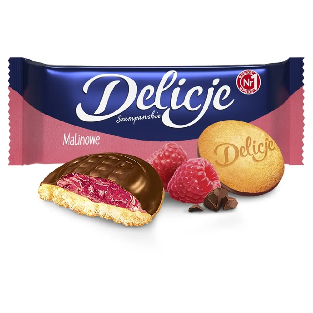 Mondelez Delicje Szampańskie malinowe, 147g
