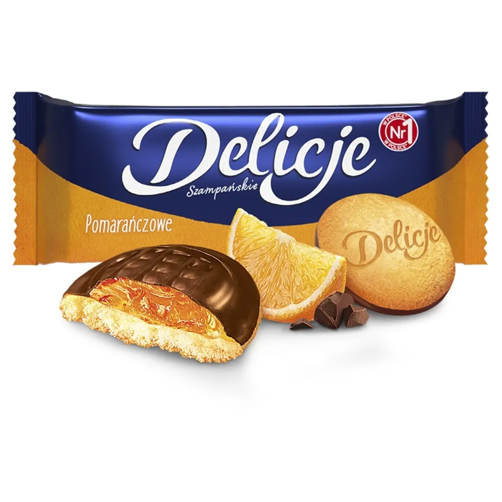 Mondelez Delicje Szampańskie pomarańczowe, 147g