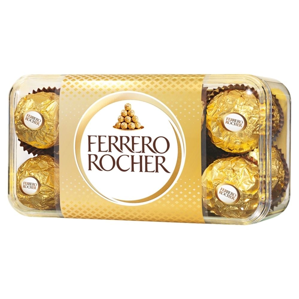 Ferrero Rocher ROCHER CHRUPIĄCY SMAKOŁYK Z KREMOWYM NADZIENIEM I ORZECHEM LASKOWYM W CZEKOLADZIE 200 G zakupy dla domu i biura! 77087092