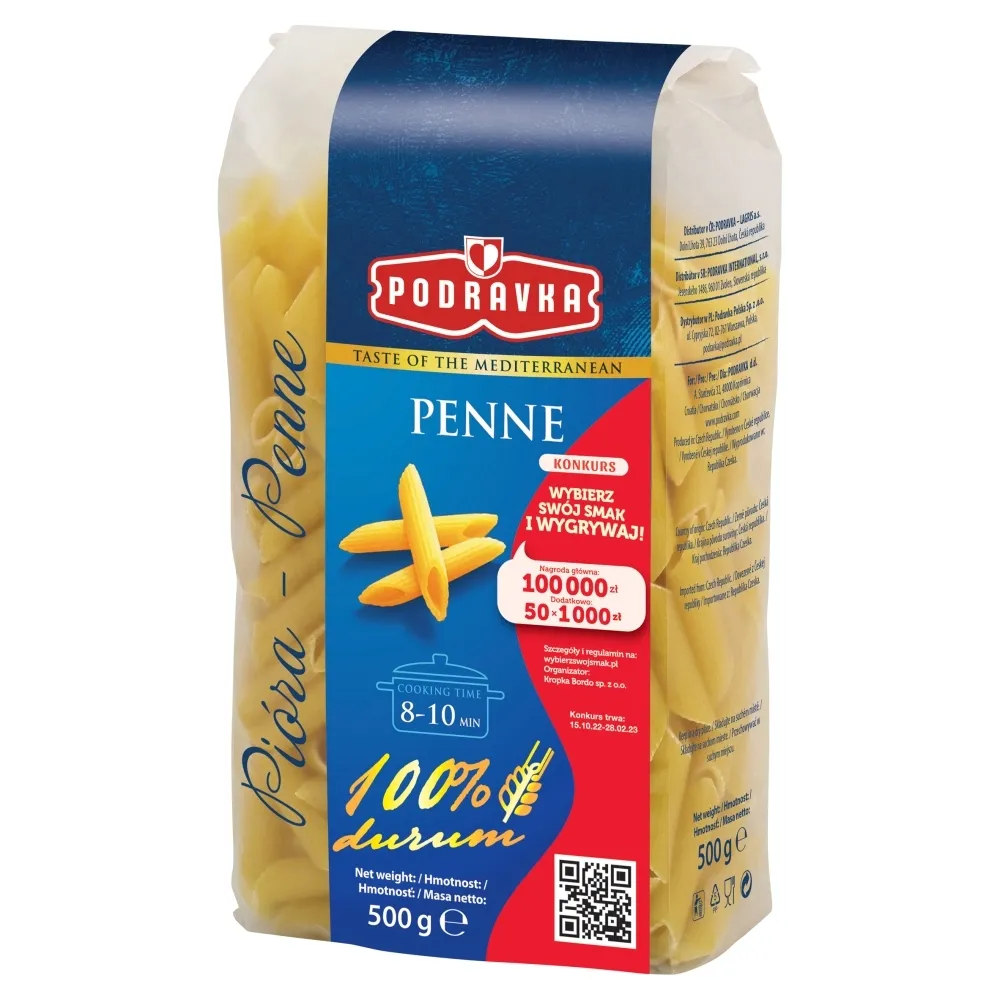 Podravka Makaron pióra penne 500 g