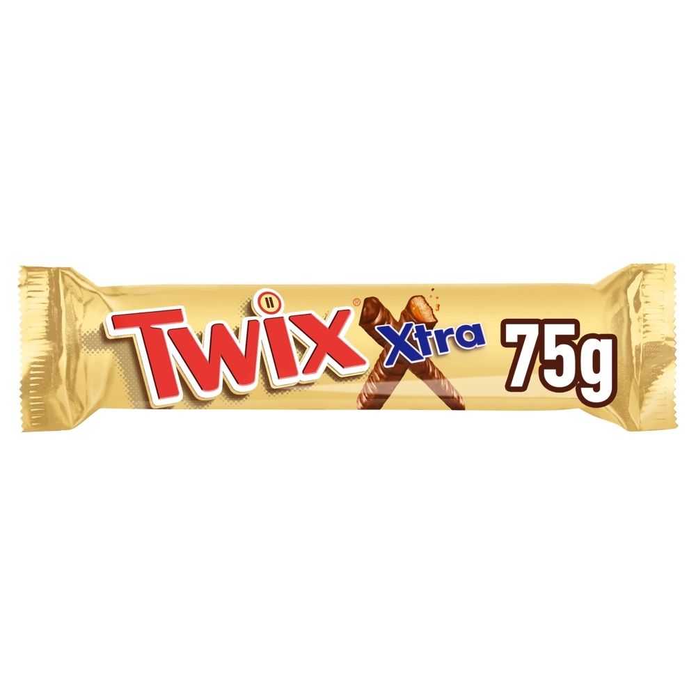 MARS Baton Twix Xtra z ciastkami i karmelem oblany czekoladą 75 g (2 sztuki)