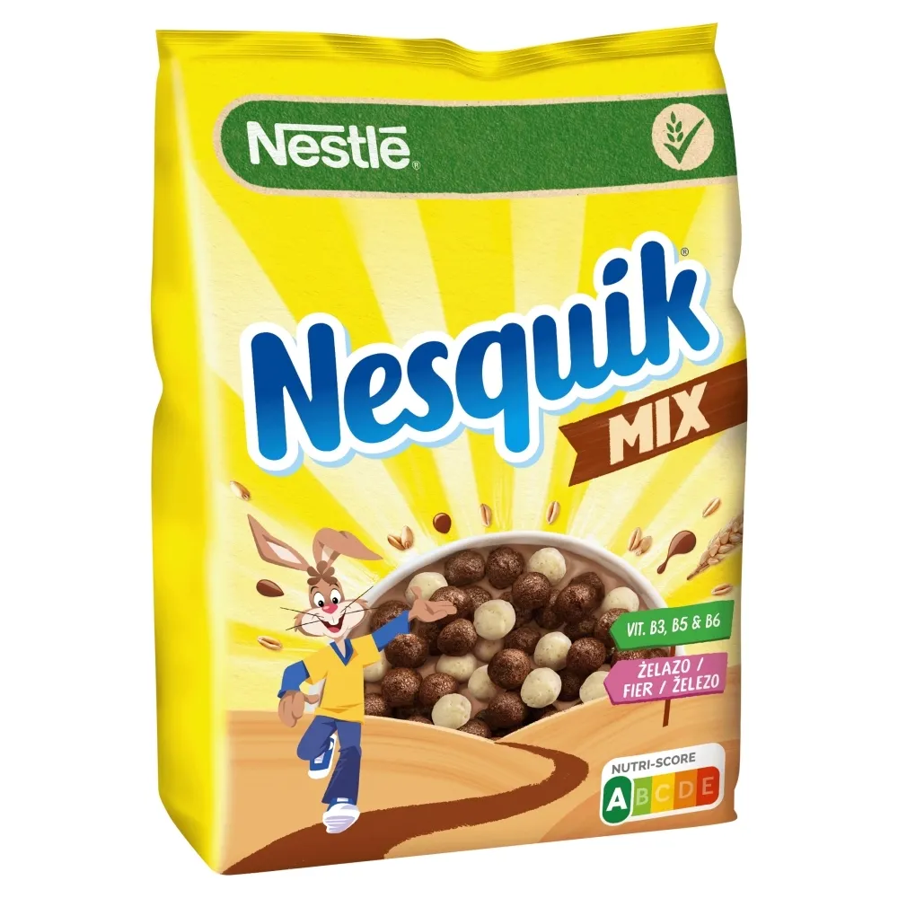 Pacific Płatki śniadaniowe czekoladowo waniliowe Nestle Nesquik Duo 225 g