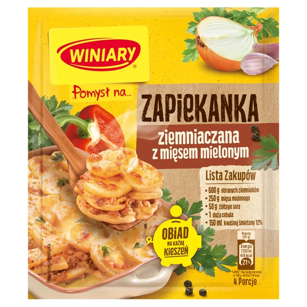 Winiary POMYSŁ NA ZAPIEKANKĘ ZIEMNIACZANĄ Z MIĘSEM 42G zakupy dla domu i biura 20477345