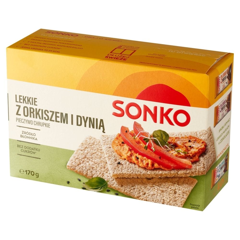 Sonko Pieczywo Lekkie z orkiszem i dynią 170 g
