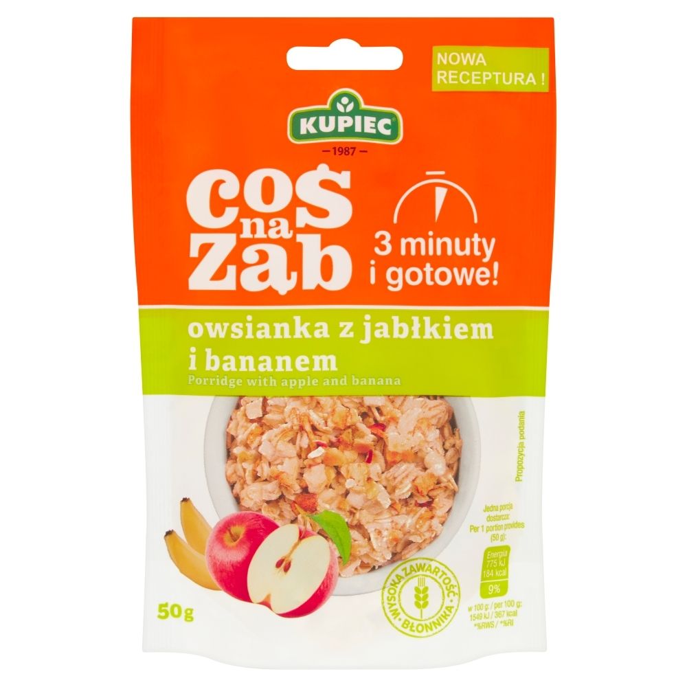 Kupiec Owsianka jabłko i banan 50 g