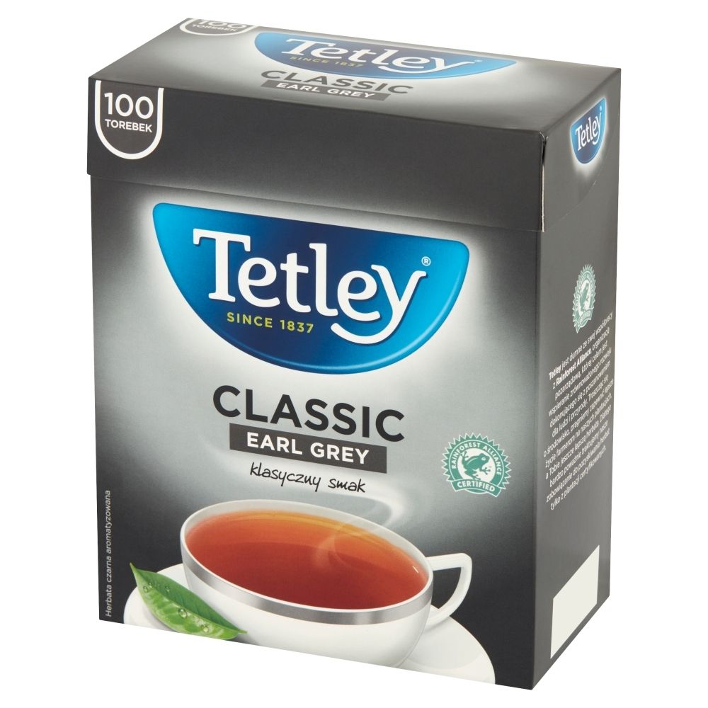 Tetley Classic Herbata Earl Grey 100 x 1,5 g