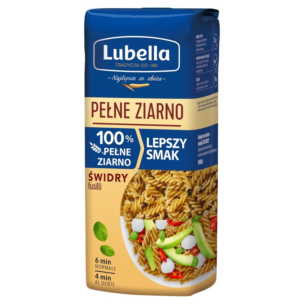 Lubella PEŁNE ZIARNO FUSILLI MAKARON ŚWIDRY 400 G 35989953