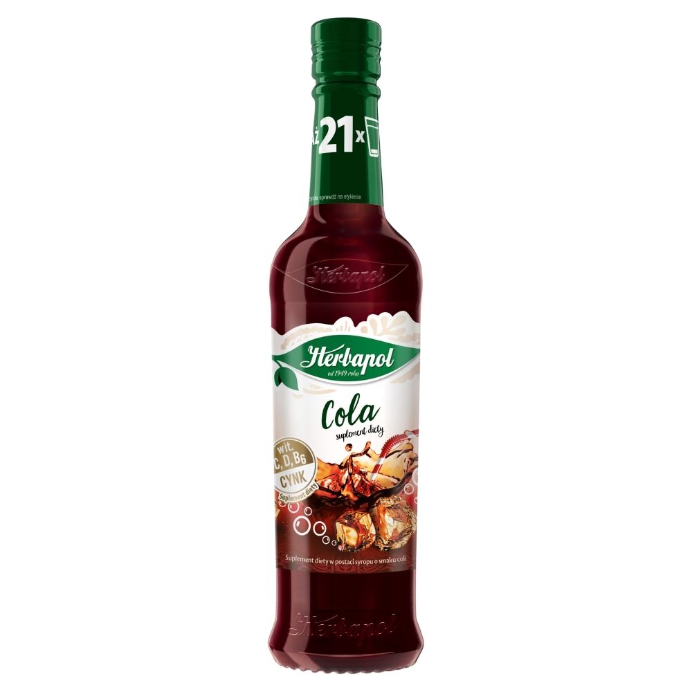 Herbapol syrop suplement diety cola z witaminami C,D, B6 i cynkiem 420ml