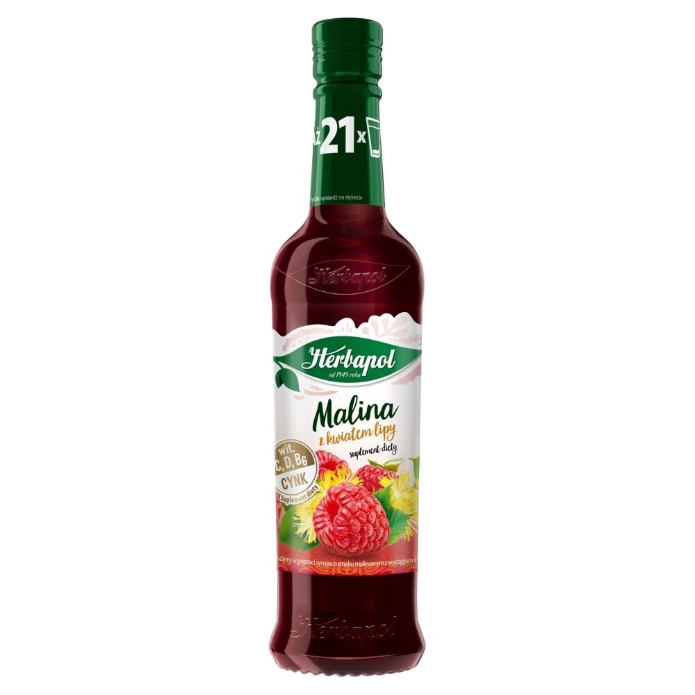 Herbapol Herbapol Owocowa Spiżarnia Syrop owocowy malina z kwiatem lipy 420 ml