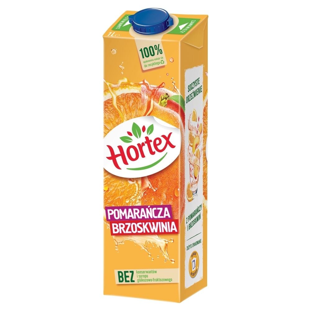 Hortex Pomarańcza brzoskwinia Napój karton 1 l