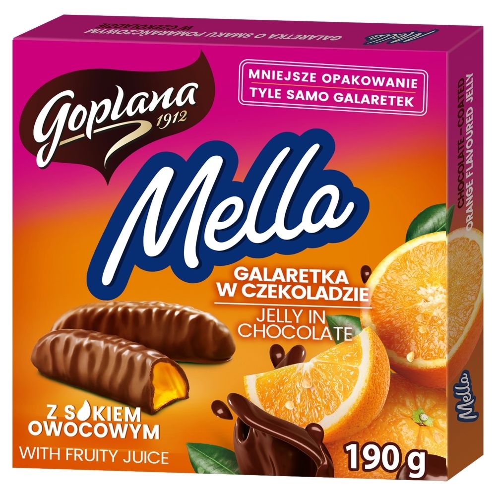 190g MELLA MELLA GALARETKA W CZEKOLADZIE O SMAKU POMARAŃCZOWYM zakupy dla domu i biura 5100982