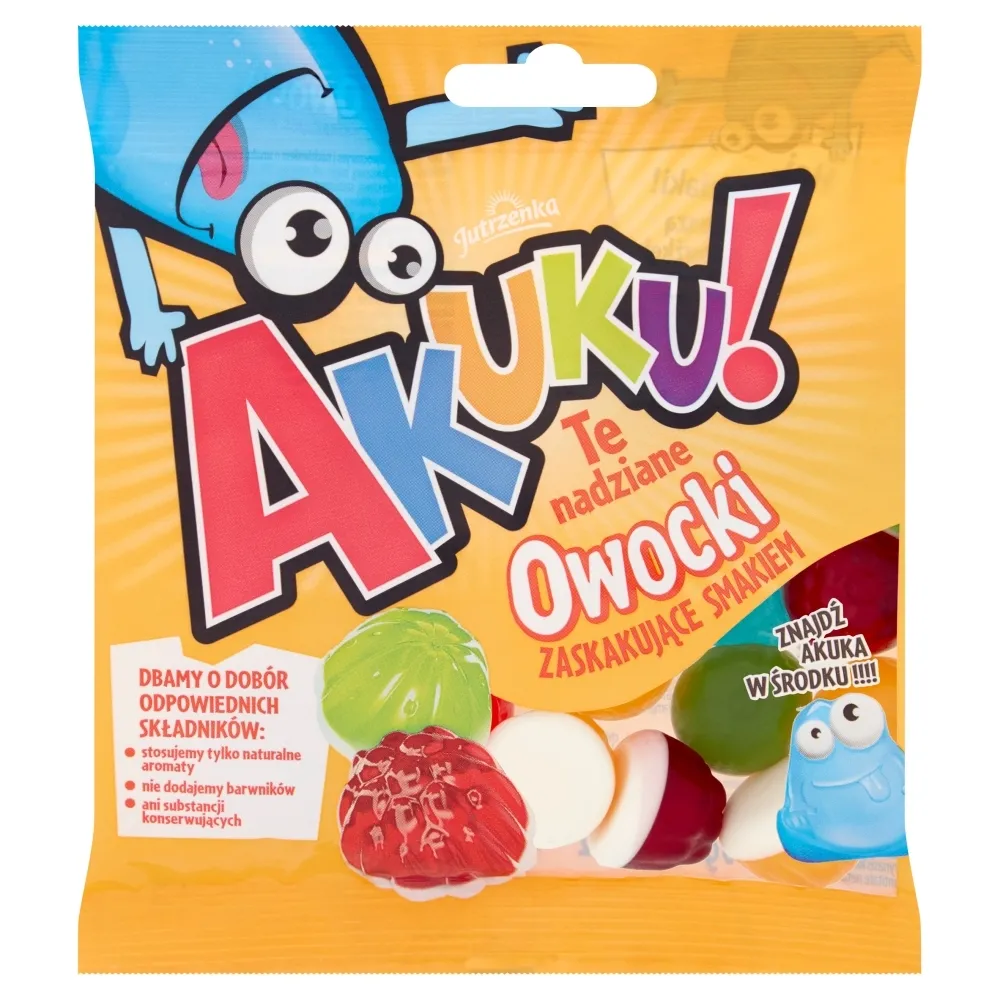 AKUKU! OWOCKI ŻELKI Z NADZIENIEM OWOCOWYM 90G