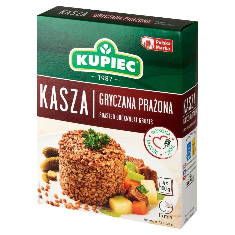 Kupiec Kasza gryczana prażona 4x100 g
