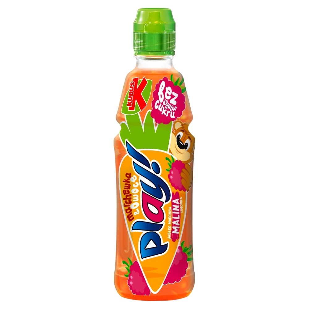Tymbark Napój z marchwi i owoców Kubuś play! marchew + jabłko malina limetka 400 ml
