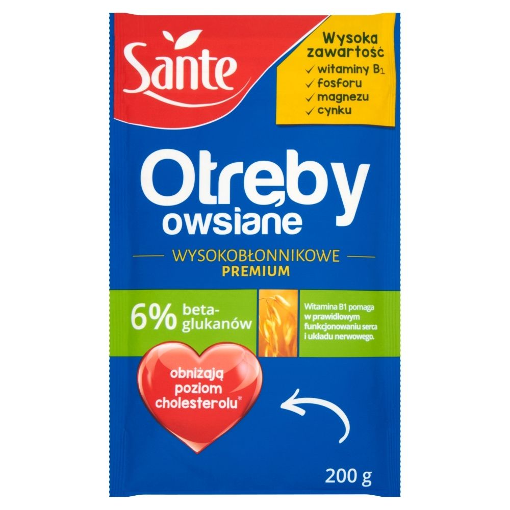 Sante Otręby Owsiane Wysokobłonnikowe 200g