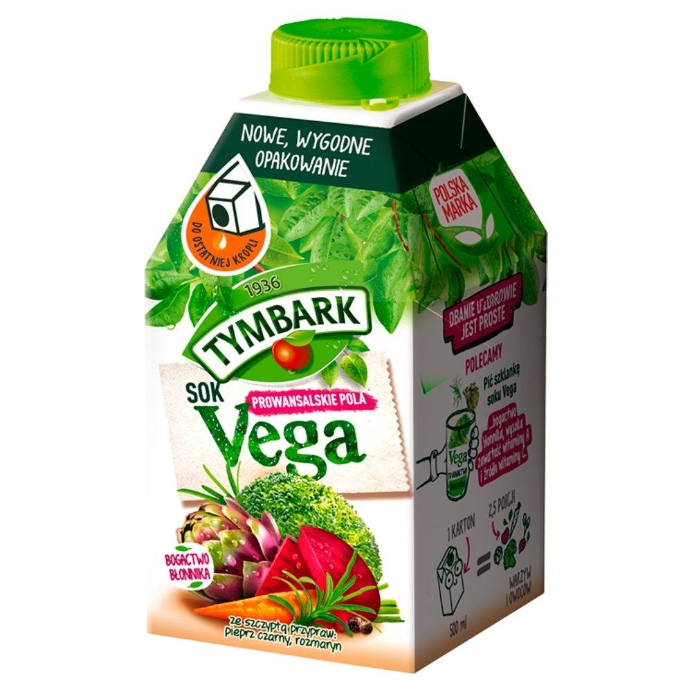 Tymbark Sok z warzyw i owoców Vega Prowansalskie Pola 500 ml