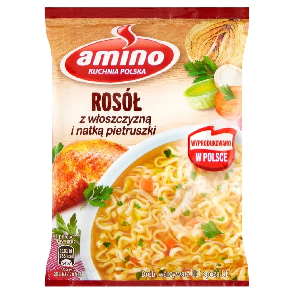 Amino Zupa błyskawiczna rosół z włoszczyzną i natką pietruszki 59 g