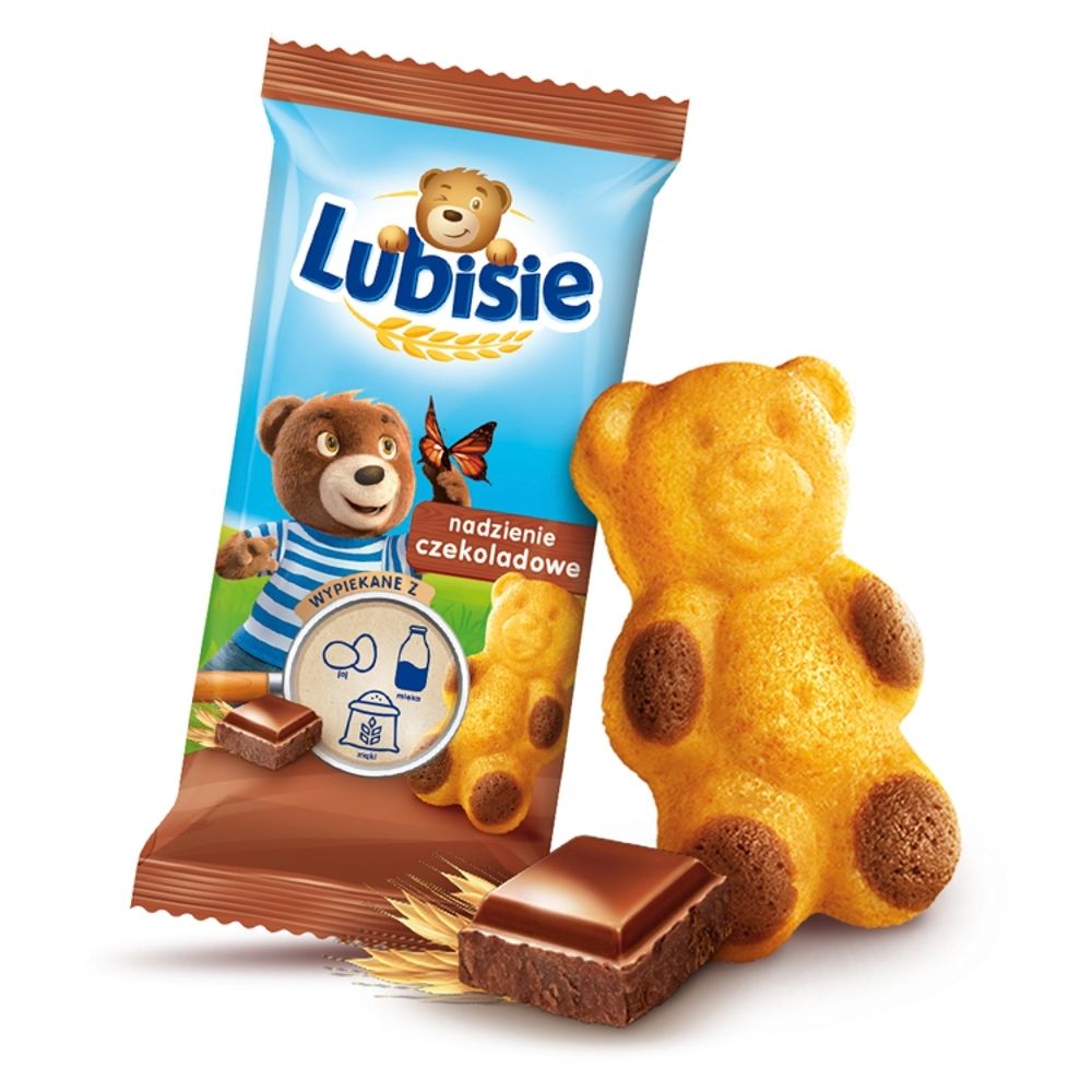 LU Ciastko biszkoptowe z nadzieniem Petitki Lubisie Miś czekoladowy 30 g