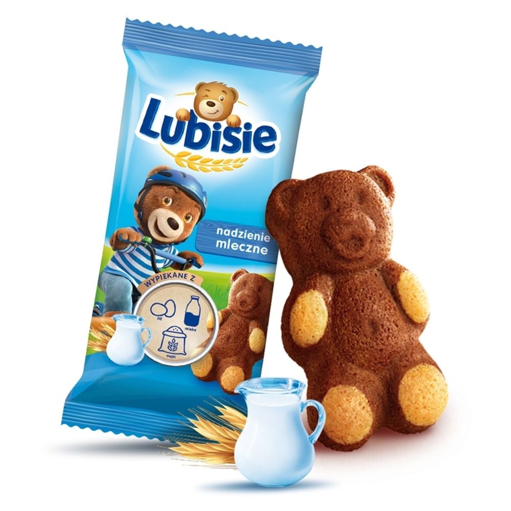LU Ciastko biszkoptowe z nadzieniem Petitki Lubisie Miś mleczny 30 g