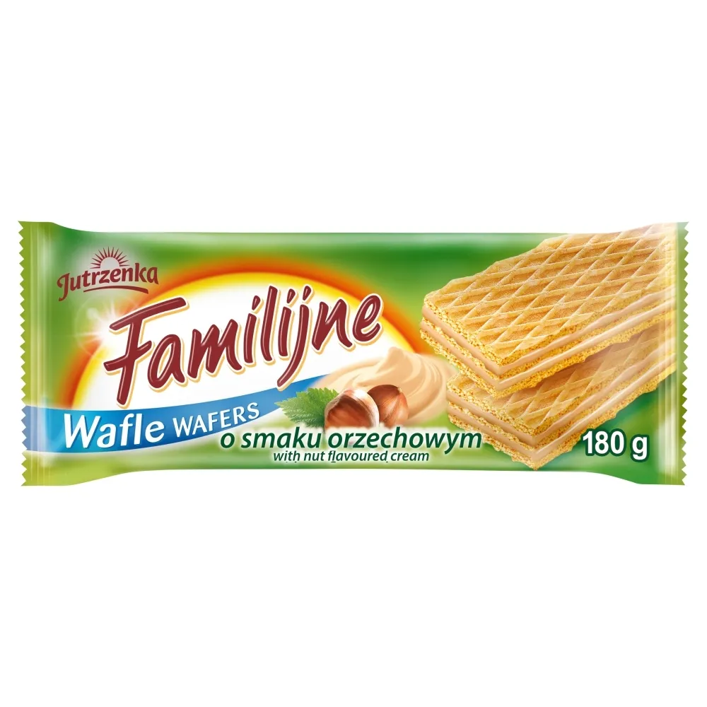 Familijne WAFLE O SMAKU ORZECHOWYM 180G