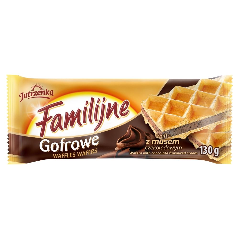 Jutrzenka Familijne Wafle przekładane kremem o smaku czekola...