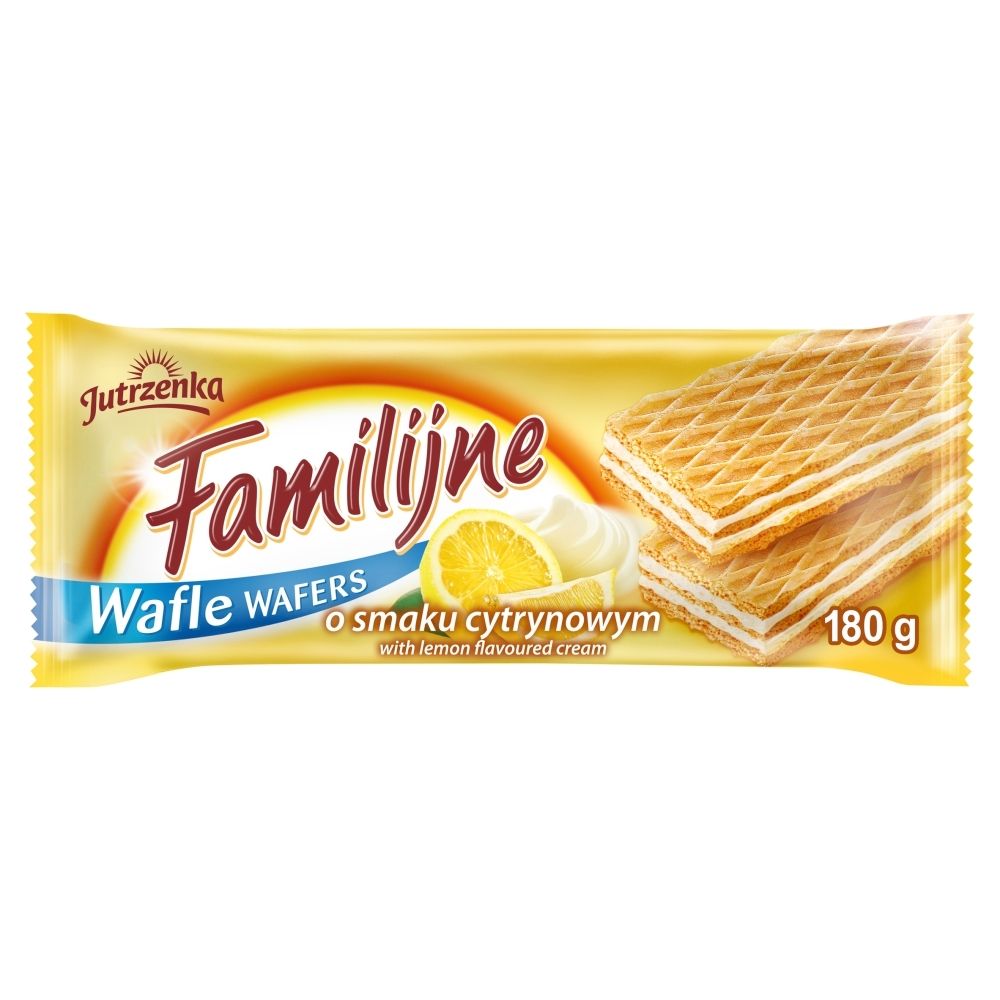 Jutrzenka Wafle Familijne o smaku cytrynowym 180 g