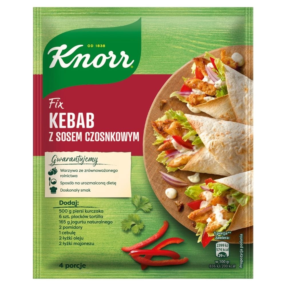 Knorr Kebab z sosem czosnkowym