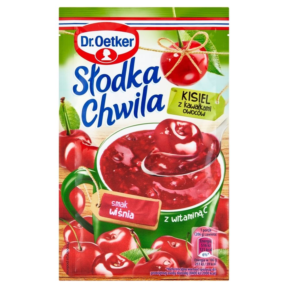 Dr Oetker SŁODKA CHWILA KISIEL WIŚNIOWY Z OWOCAMI 31,5G 55533871