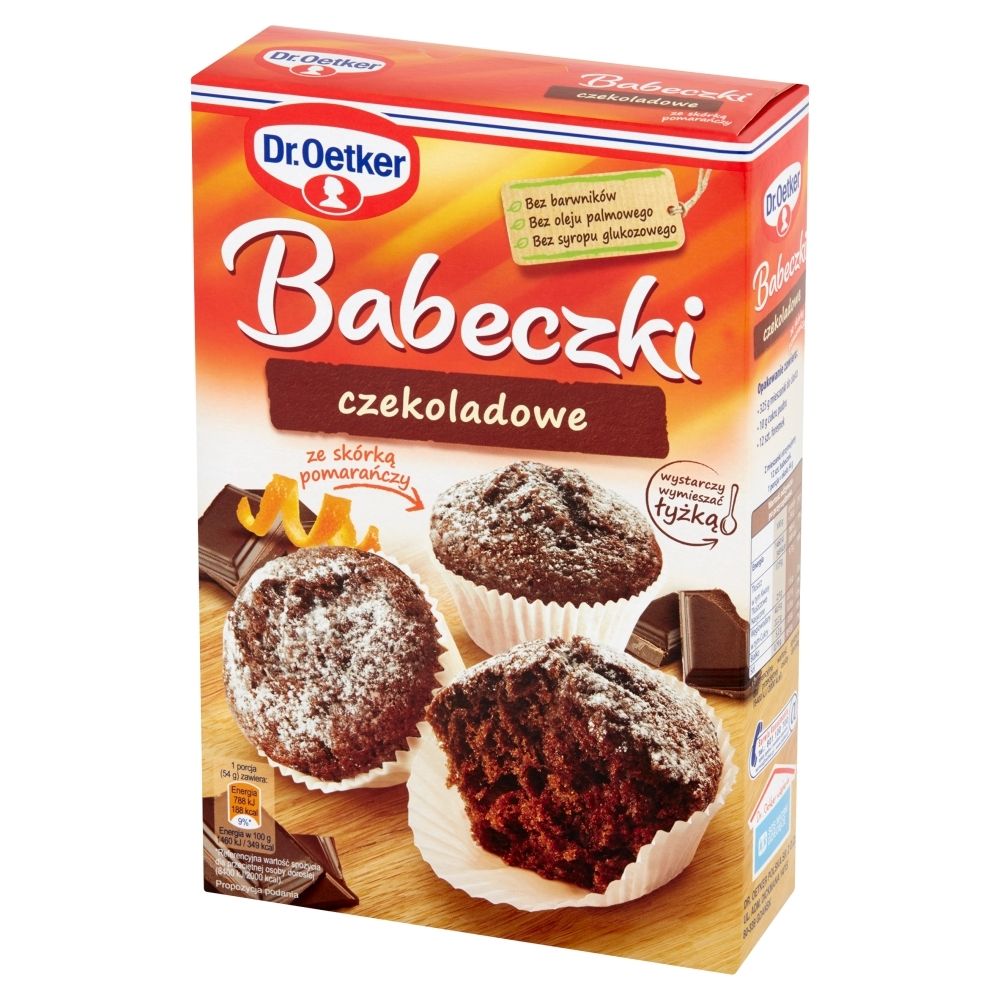 Dr. Oetker Babeczki czekoladowe ze skórką pomarańczy 335 g Dr. Oetker