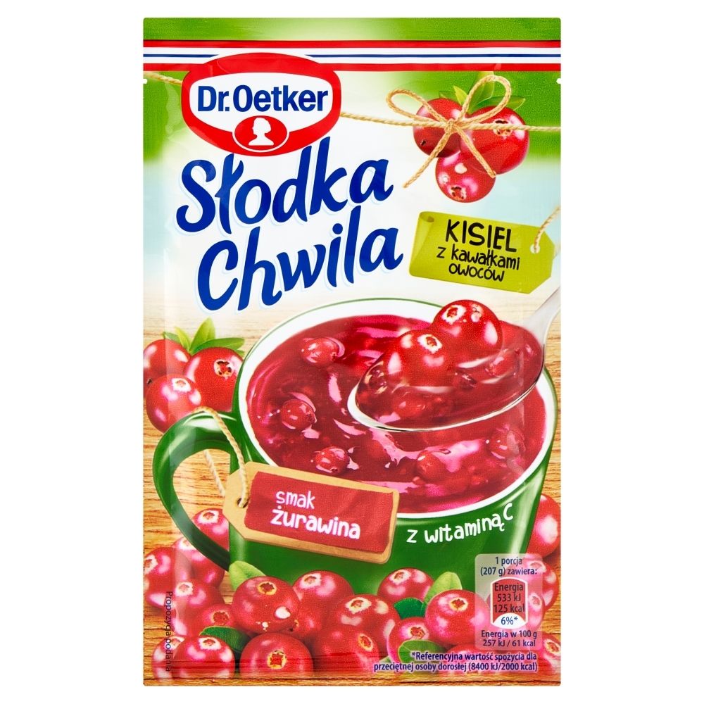 Dr. Oetker Dr Oetker SŁODKA CHWILA KISIEL ŻURAWINOWY Z OWOCAMI 32,5G DR OETKER zakupy dla domu i biura 14316640