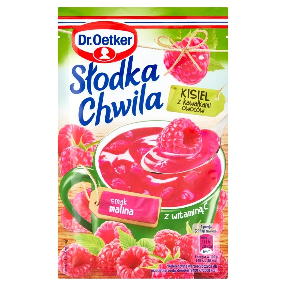 Dr Oetker SŁODKA CHWILA KISIEL MALINOWY Z OWOCAMI 31,5G 55509335