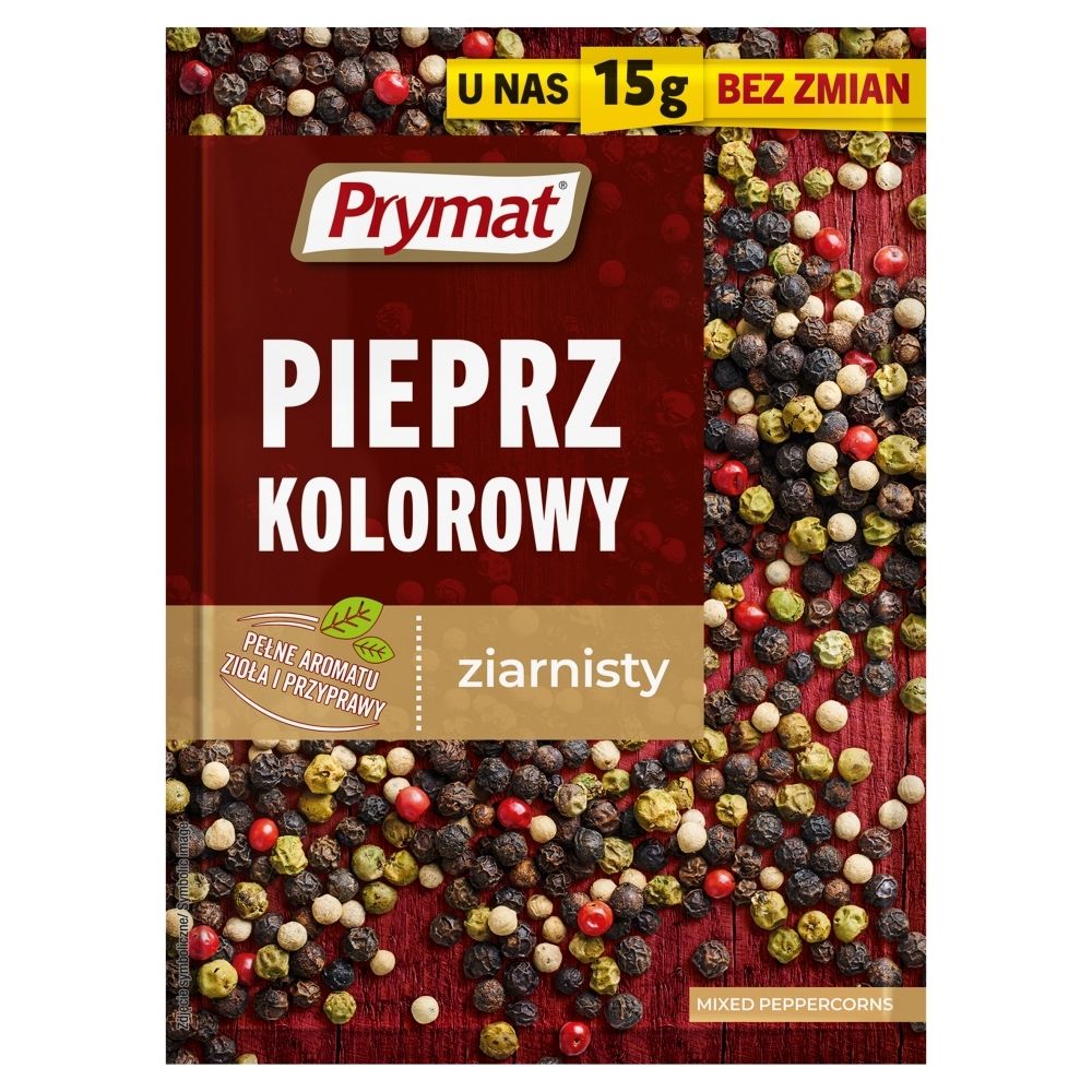 Prymat Pieprz kolorowy KOLOROWY ZIARNISTY 15G