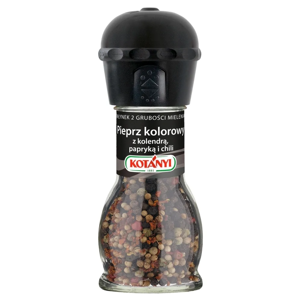 PRZYPRAWY PIEPRZ KOLOROWY Z KOLENDRĄ PAPRYKĄ CHILI MŁYNEK KOTANYI 35G