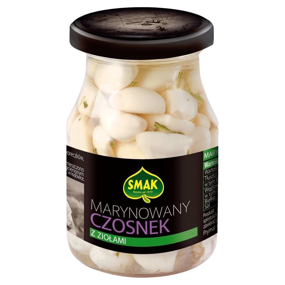 Czosnek marynowany z ziołami 190/120 g Smak