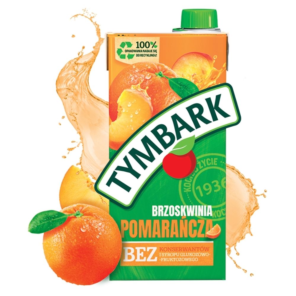 Tymbark POMARAŃCZA BRZOSKWINIA NAPÓJ 1 L zakupy dla domu i biura 75763672