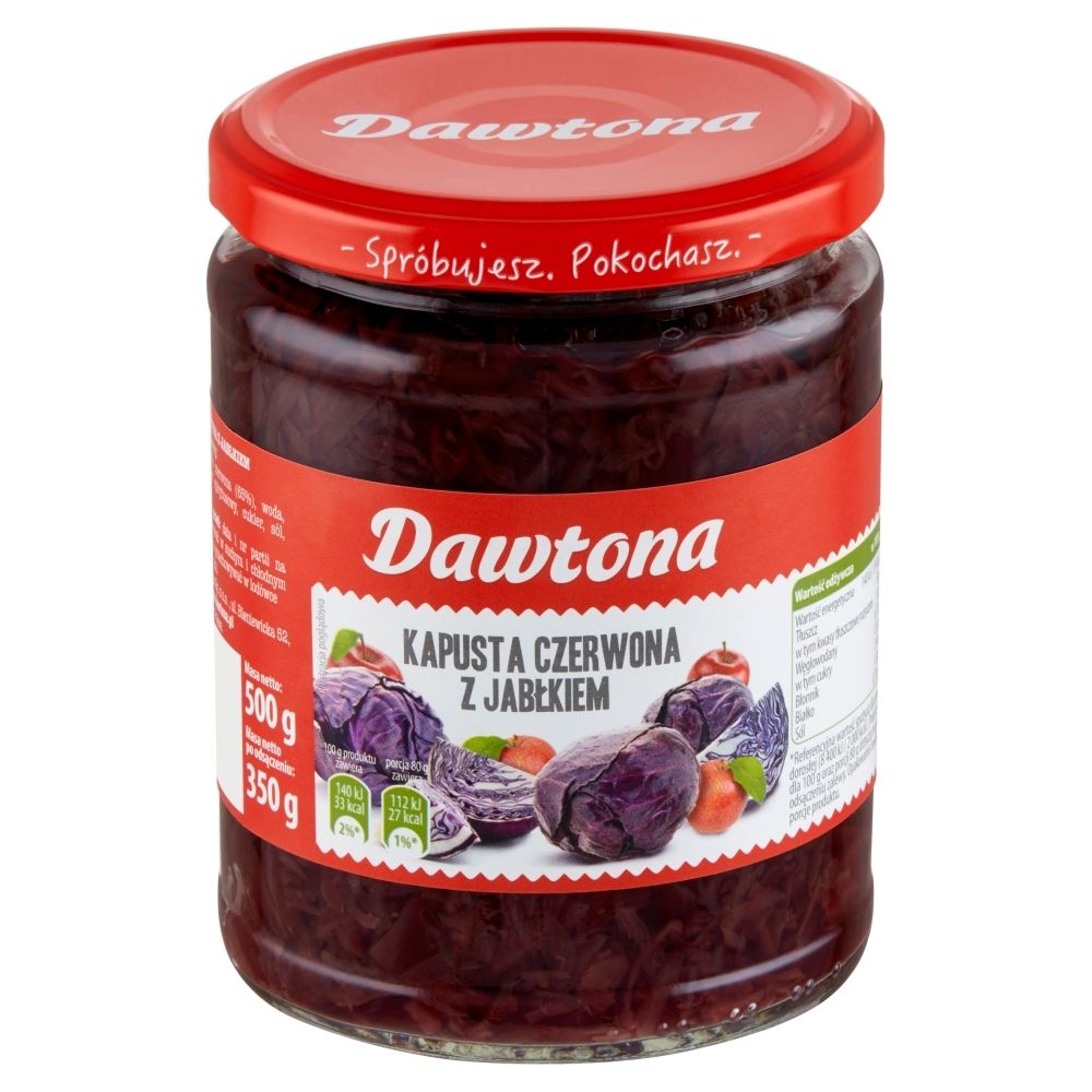 Kapusta czerwona z jabłkiem 500g Dawtona