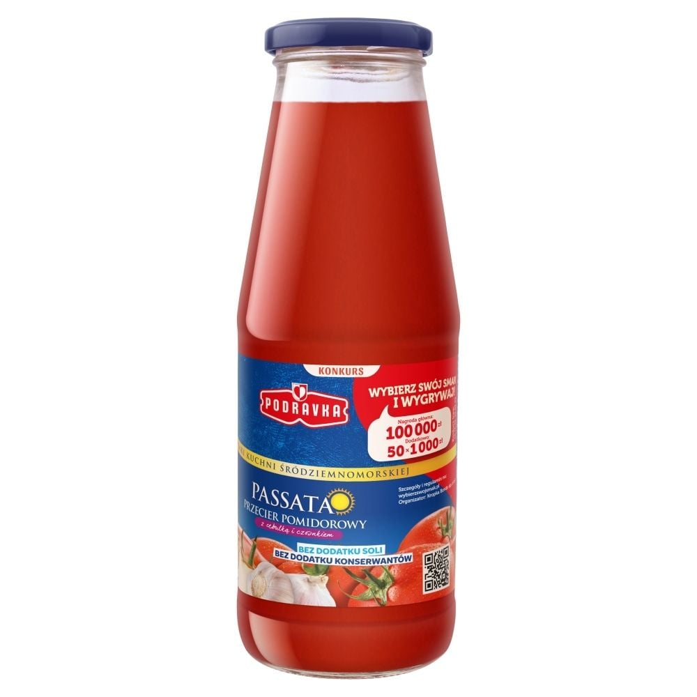 Podravka - Passata Przecier pomidorowy z cebulą i czosnkiem