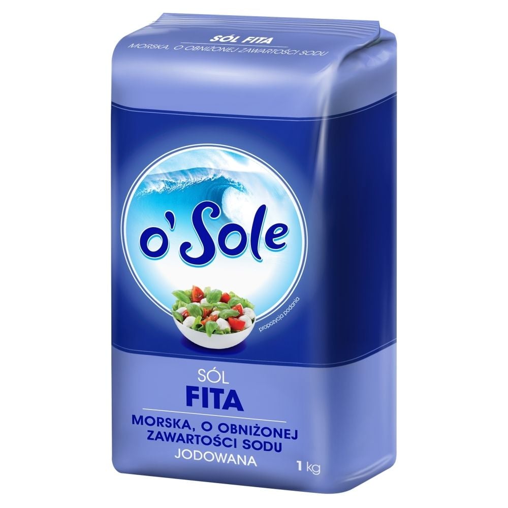 Sól Morska Fita O Obniżonej Zawartości Sodu, Jodowana 1 Kg O'Sole
