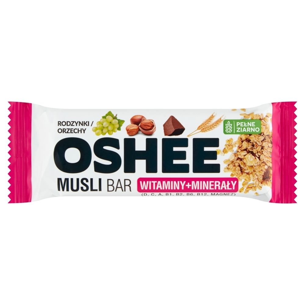 Oshee OSHEE VITAMIN RODZYNKI ORZECHY BATON ZBOŻOWY 40 G zakupy dla domu i biura 10402774