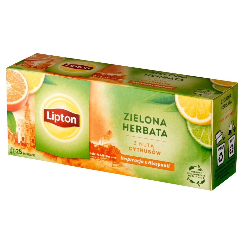 Lipton Zielona herbata z nutą cytrusów 32,5g 25 torebek