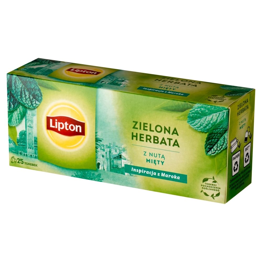 Lipton Zielona herbata z nutą mięty 32,5g 25 torebek