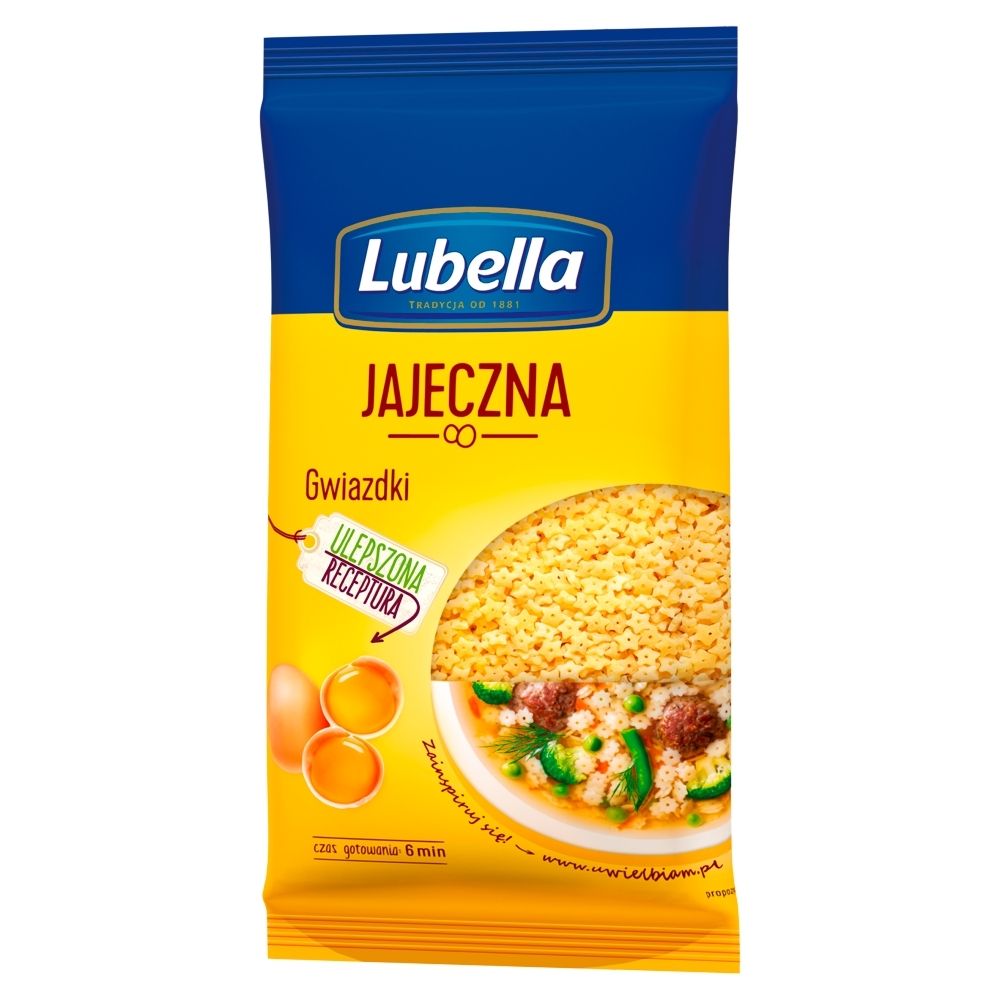 Lubella Makaron domowy jajeczny Gwiazdki 250 g