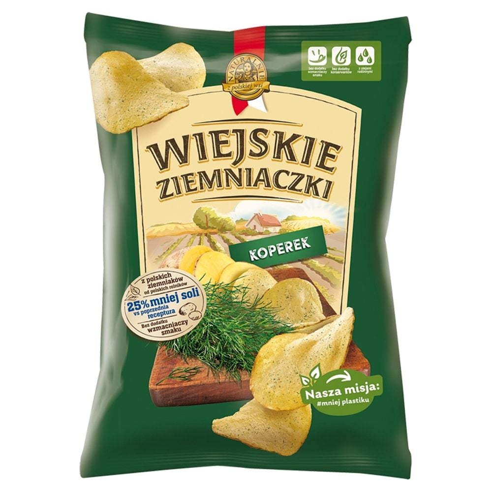 Wiejskie Ziemniaczki - Chipsy ziemniaczane o smaku koperku