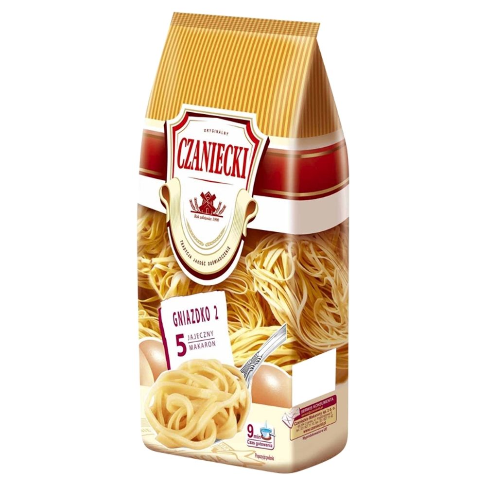 Czaniecki Makaron Gniazdko 2 5-jajeczny 500 g