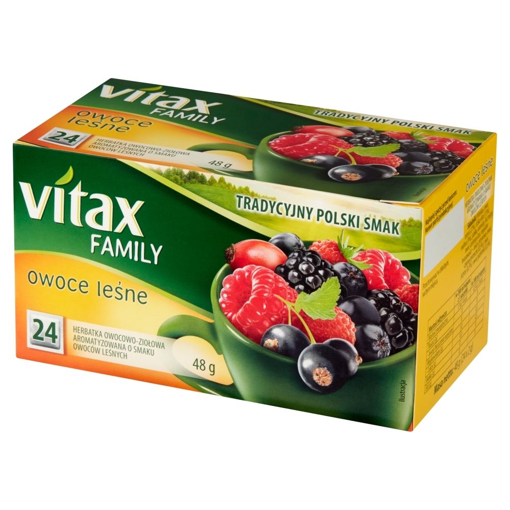 Vitax FAMILY OWOCE LEŚNE 24 TOREBKI zakupy dla domu i biura 46838744