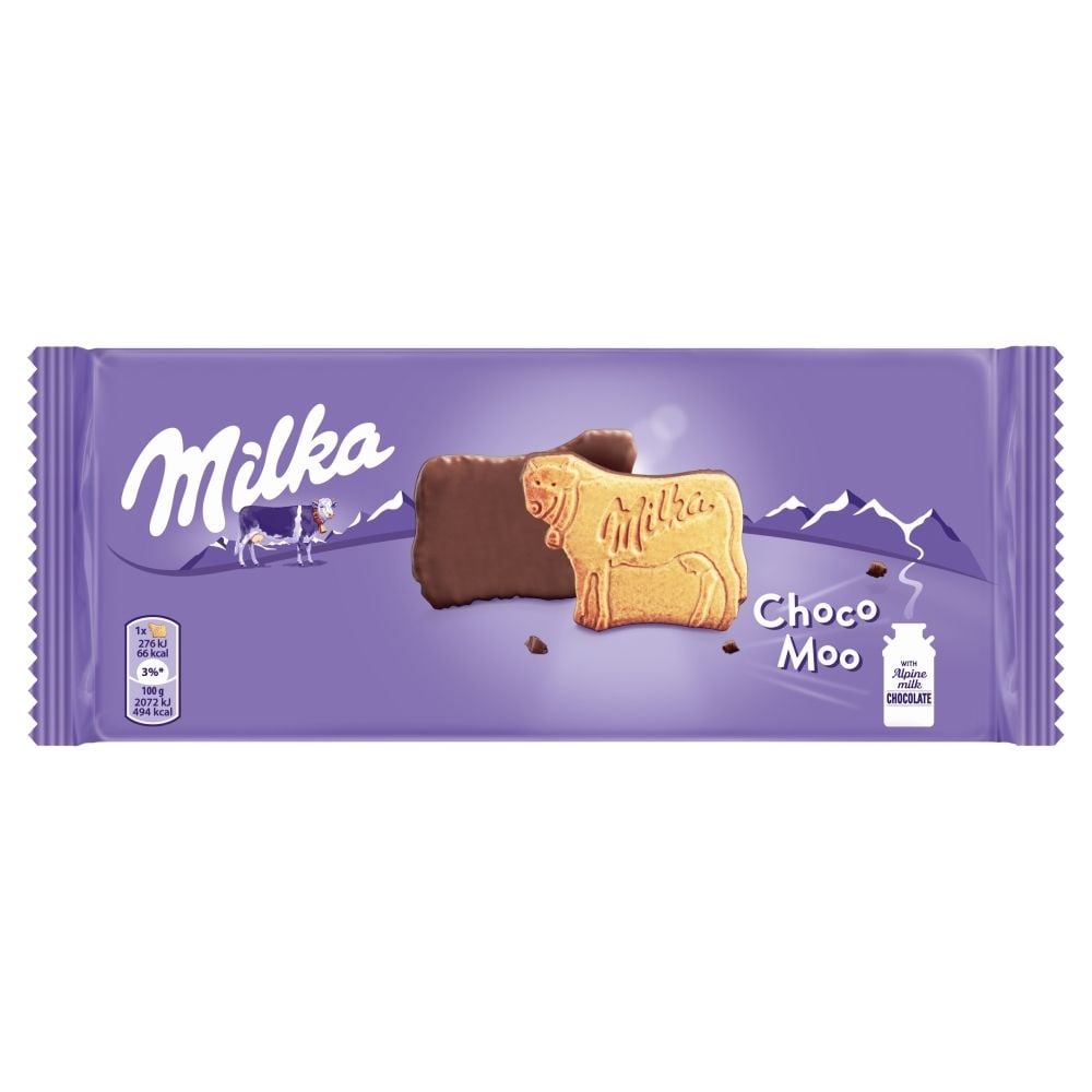 MILKA Ciastka oblane czekoladą mleczną z mleka alpejskiego