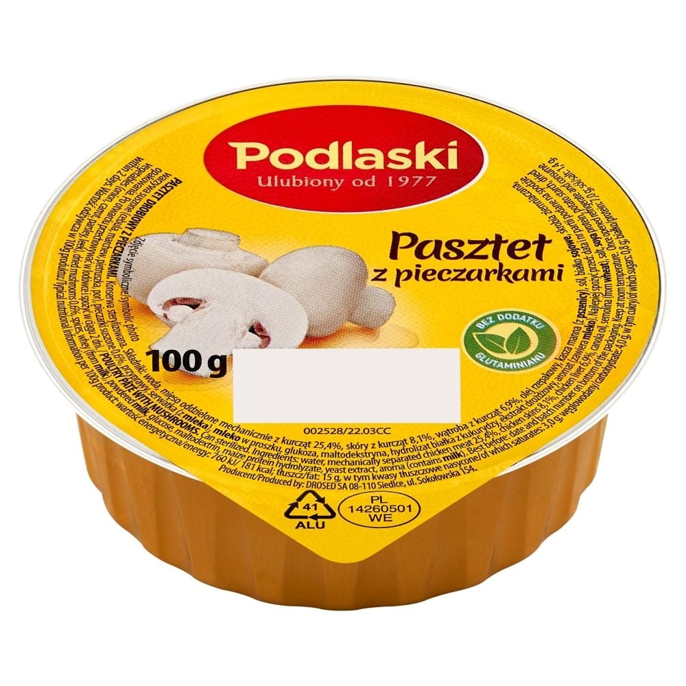 Drosed - Podlaski pasztet drobiowy z pieczarkami