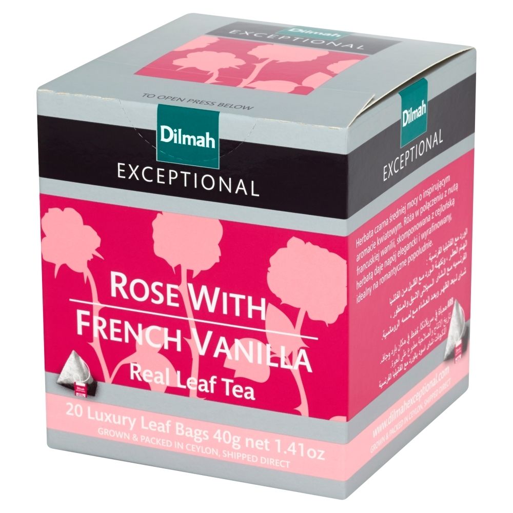 Dilmah Herbata czarna Rose with French Vanilla 20 torebek