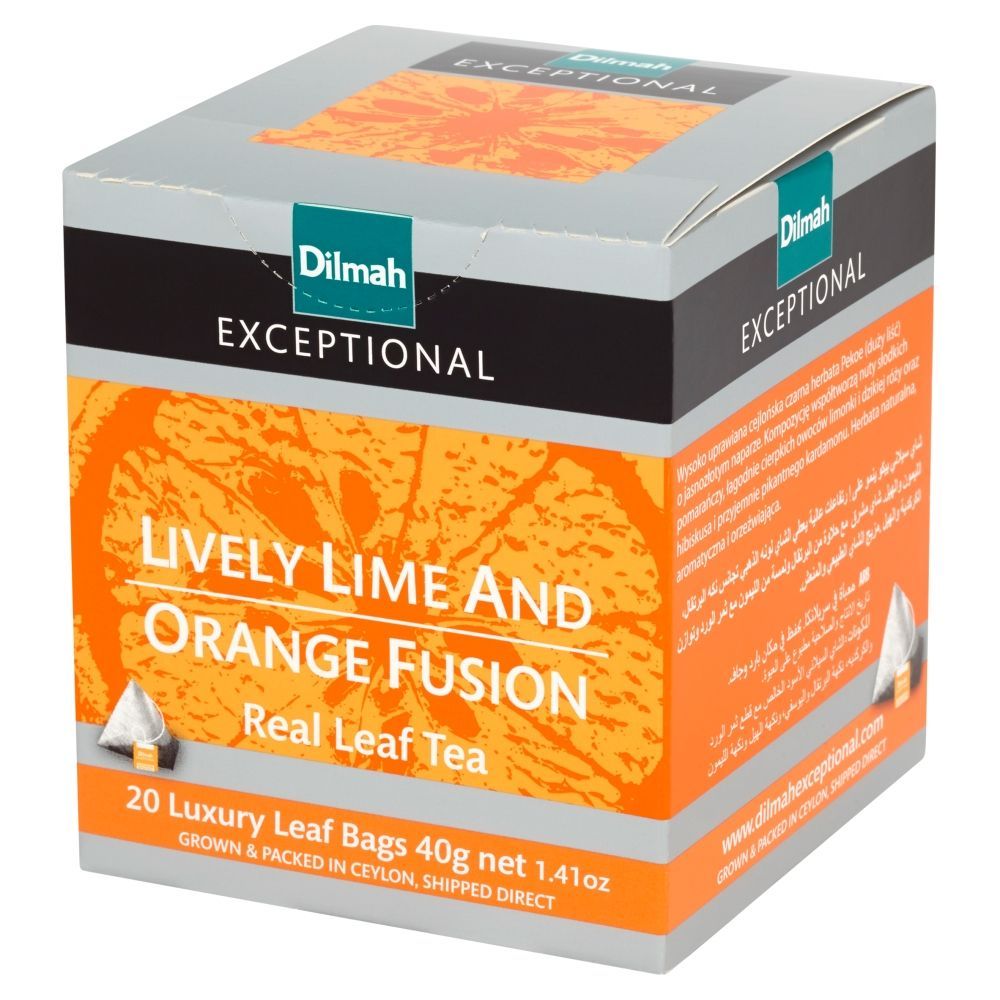 Dilmah Herbata czarna Lime& Orange Fusion 20 torebek