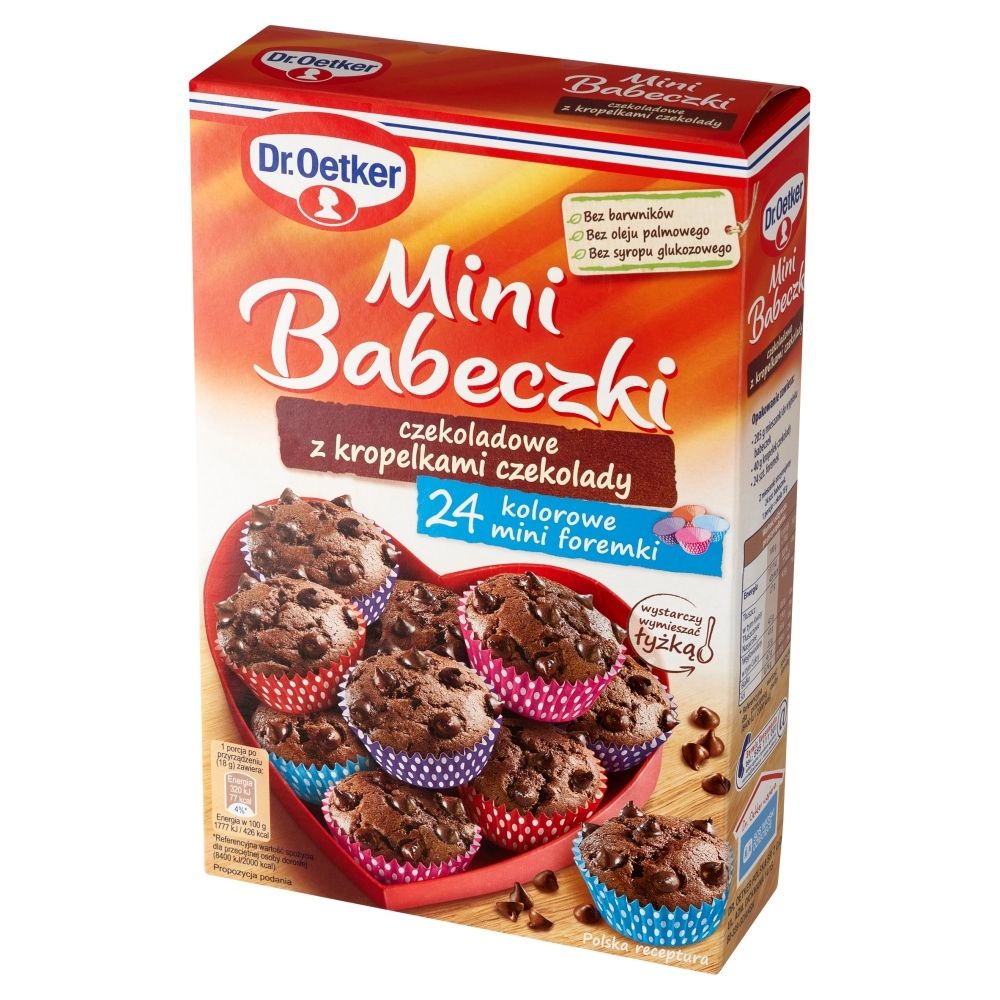 Dr. Oetker Dr Oetker DR OETKER MINI BABECZKI CZEKOLADOWE Z KROPELKAMI CZEKOLADY 245 G zakupy dla domu i biura 71085922